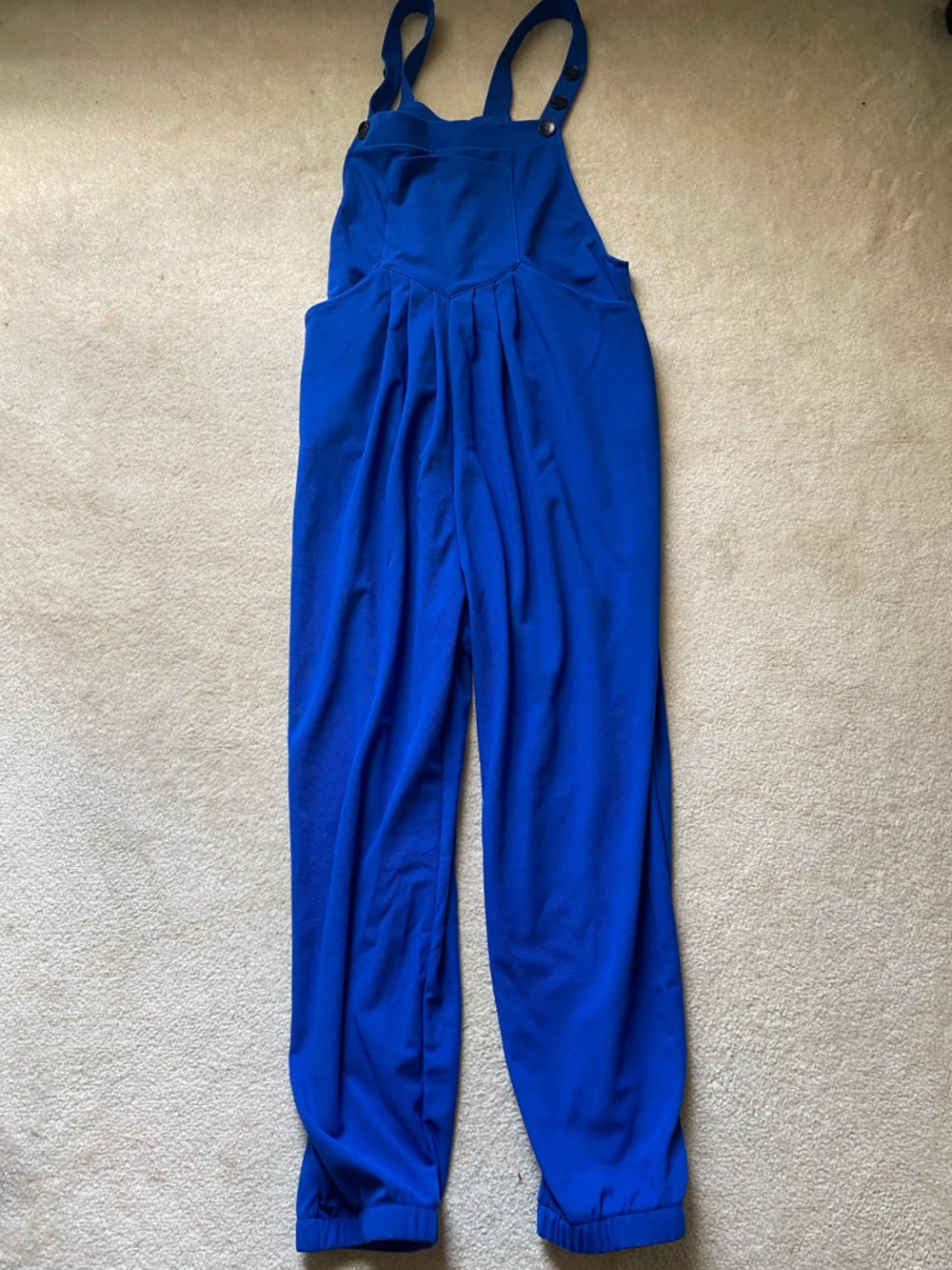 Halara Wide Leg Jumpsuit Royal Blue Size Large Adjustable Straps Casual Travel